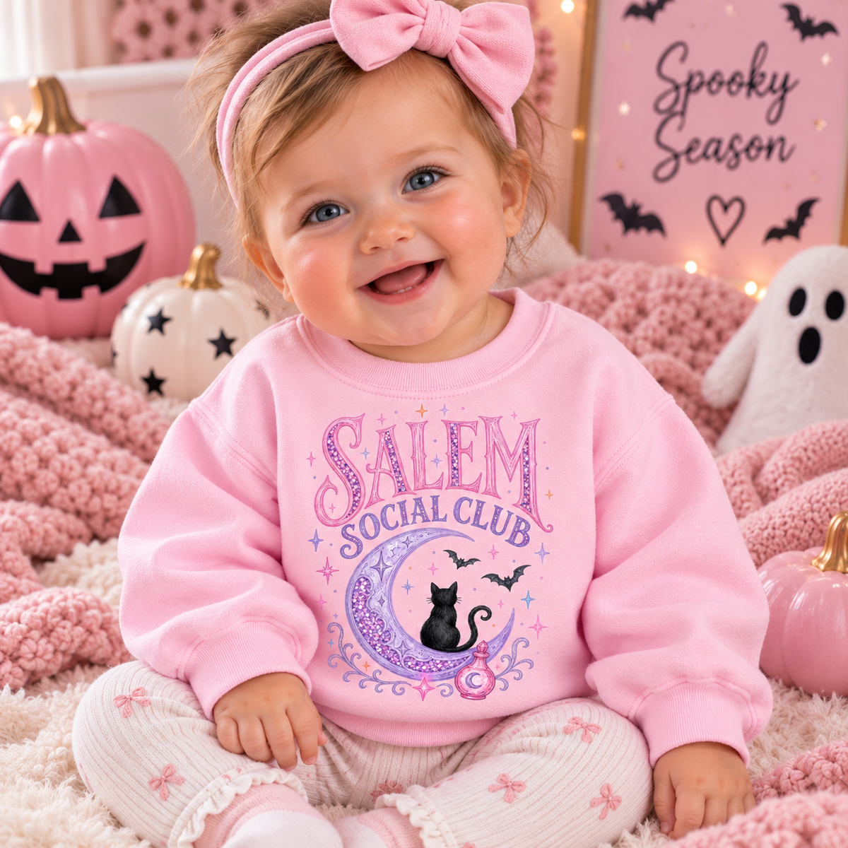 Salem Social Club Pastel Pink Sweater