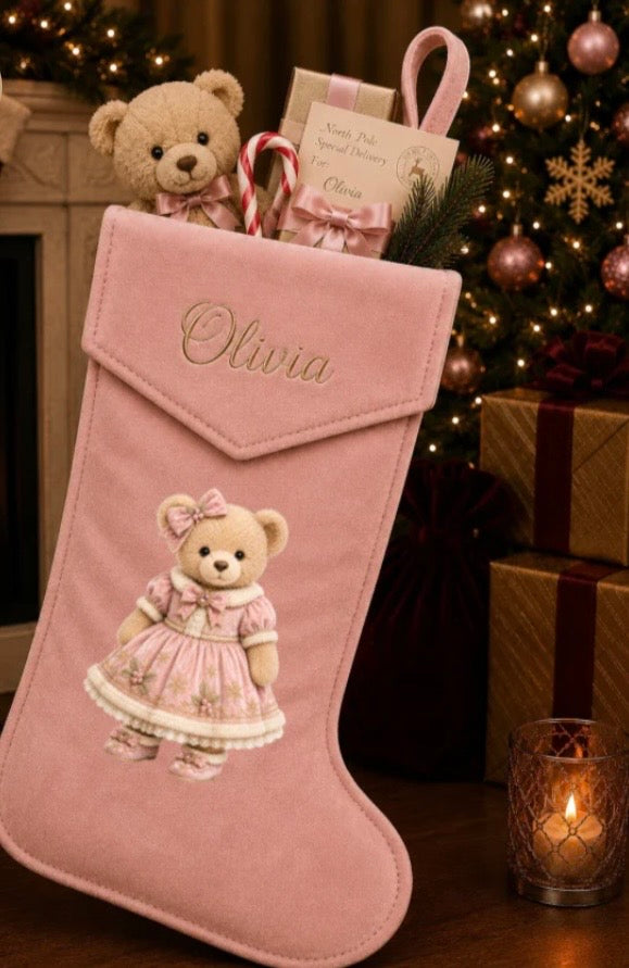 Boutique Christmas Stocking Pink