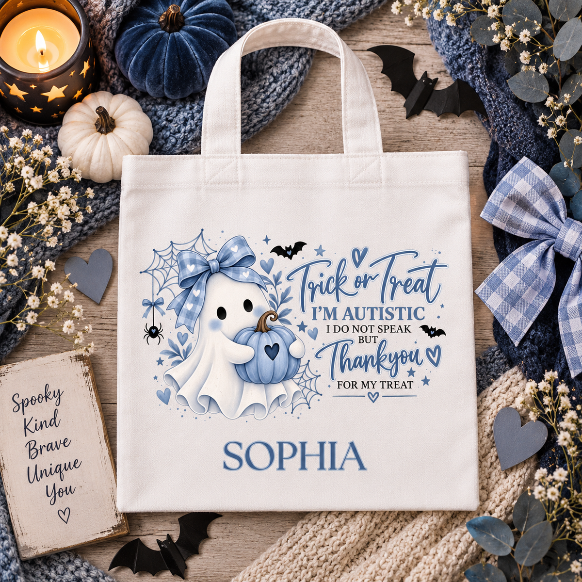 Blue Pumpkin SEN Halloween Mini Tote Bag