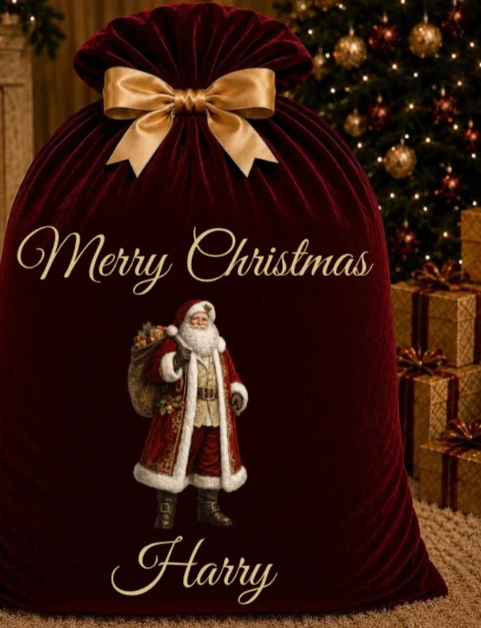 Large Santa Sack Red