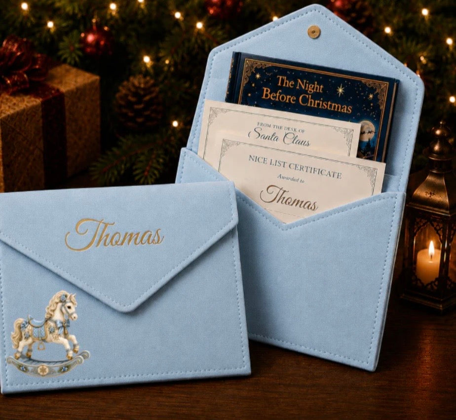 Boutique Christmas Certificate/Letter Envelope Blue