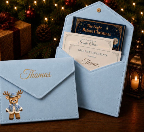 Boutique Christmas Certificate/Letter Envelope Blue