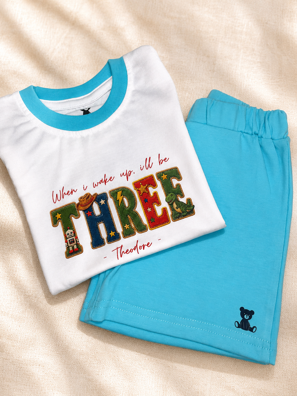 Personalised “When I Wake Up I’ll Be…” Playroom T-Shirt & Shorts Set