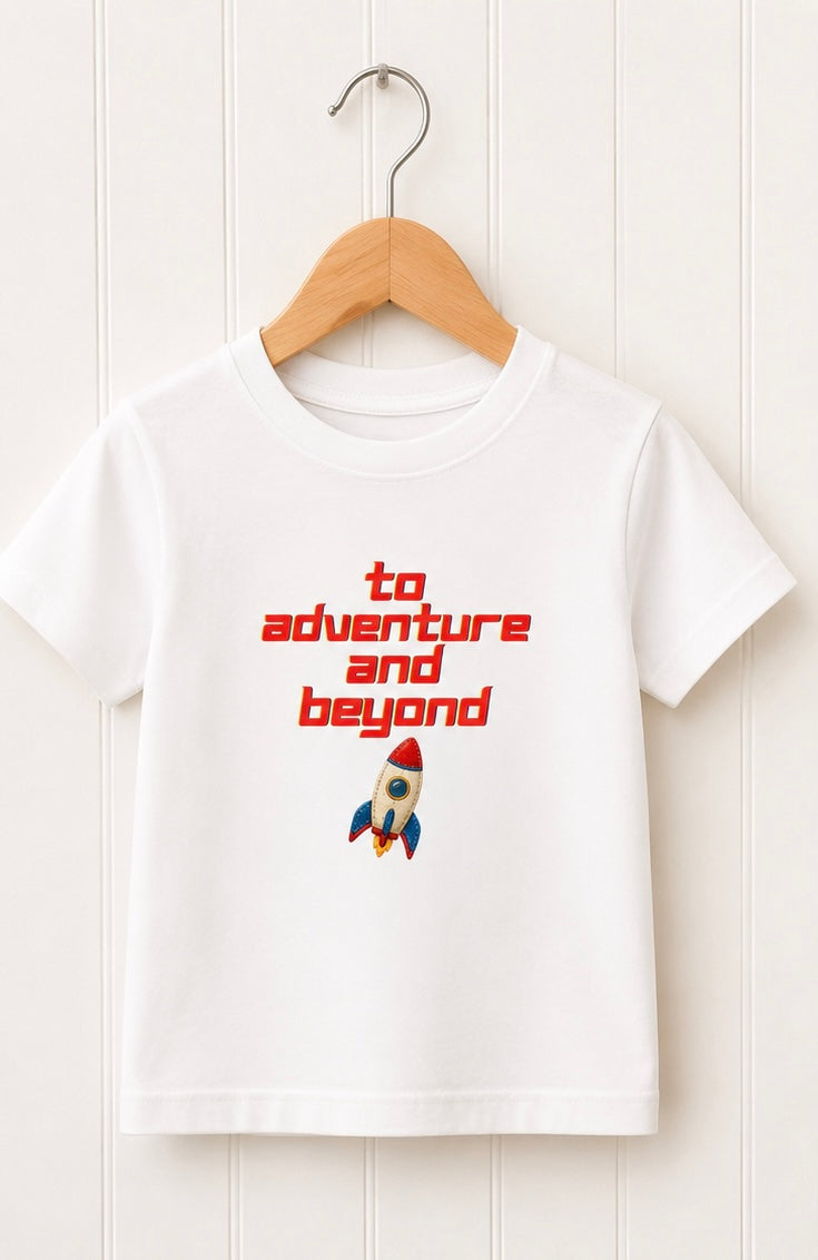 To Adventure And Beyond Rocket T-Shirt
