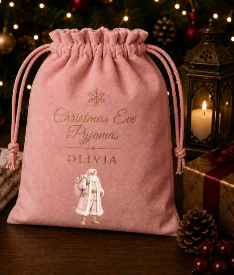 Boutique Christmas Pyjama Bag Pink