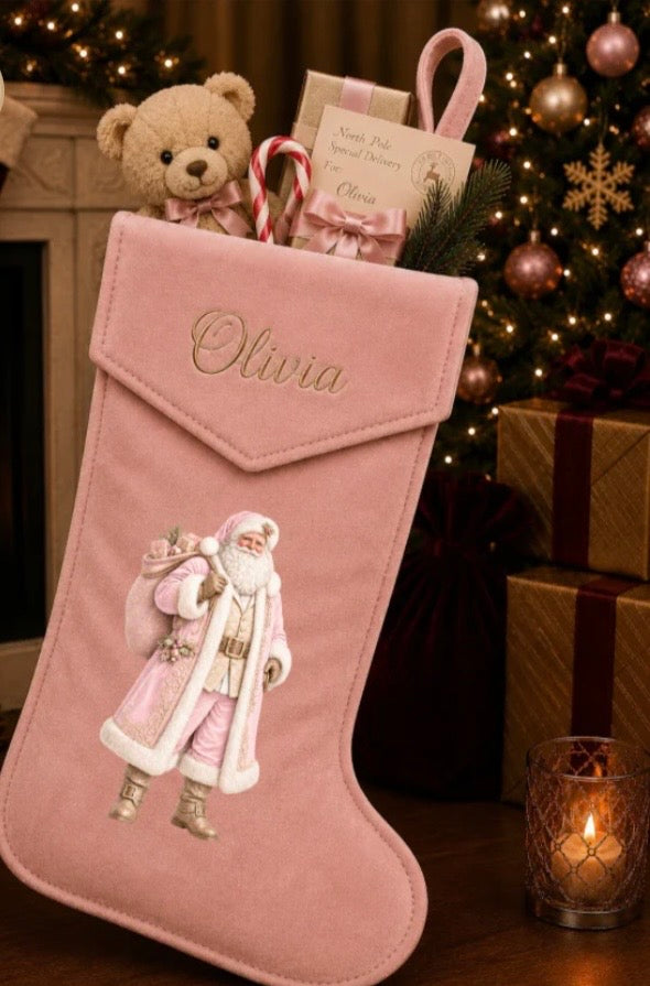 Boutique Christmas Stocking Pink