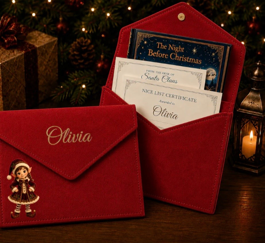 Boutique Christmas Letter/Certifcate Envelope Red