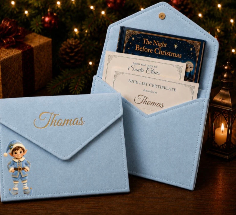Boutique Christmas Certificate/Letter Envelope Blue