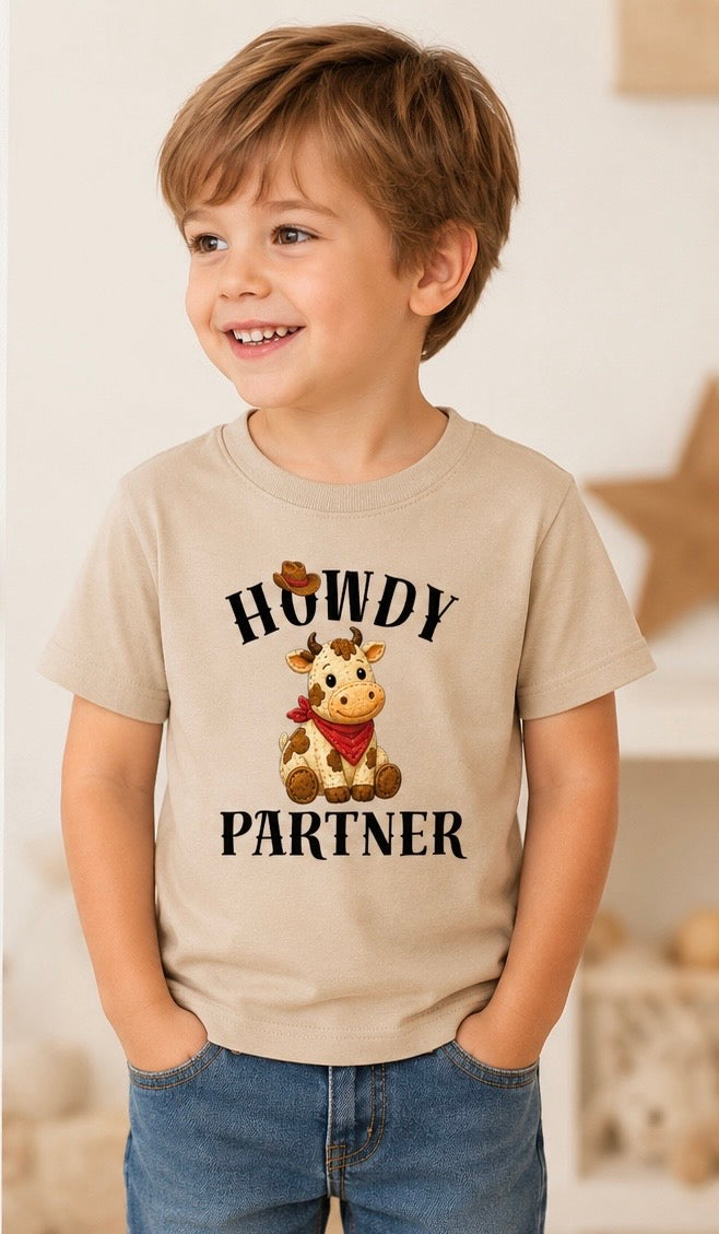 Howdy Partner Cow T-Shirt