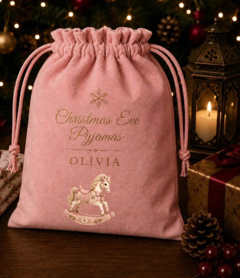 Boutique Christmas Pyjama Bag Pink