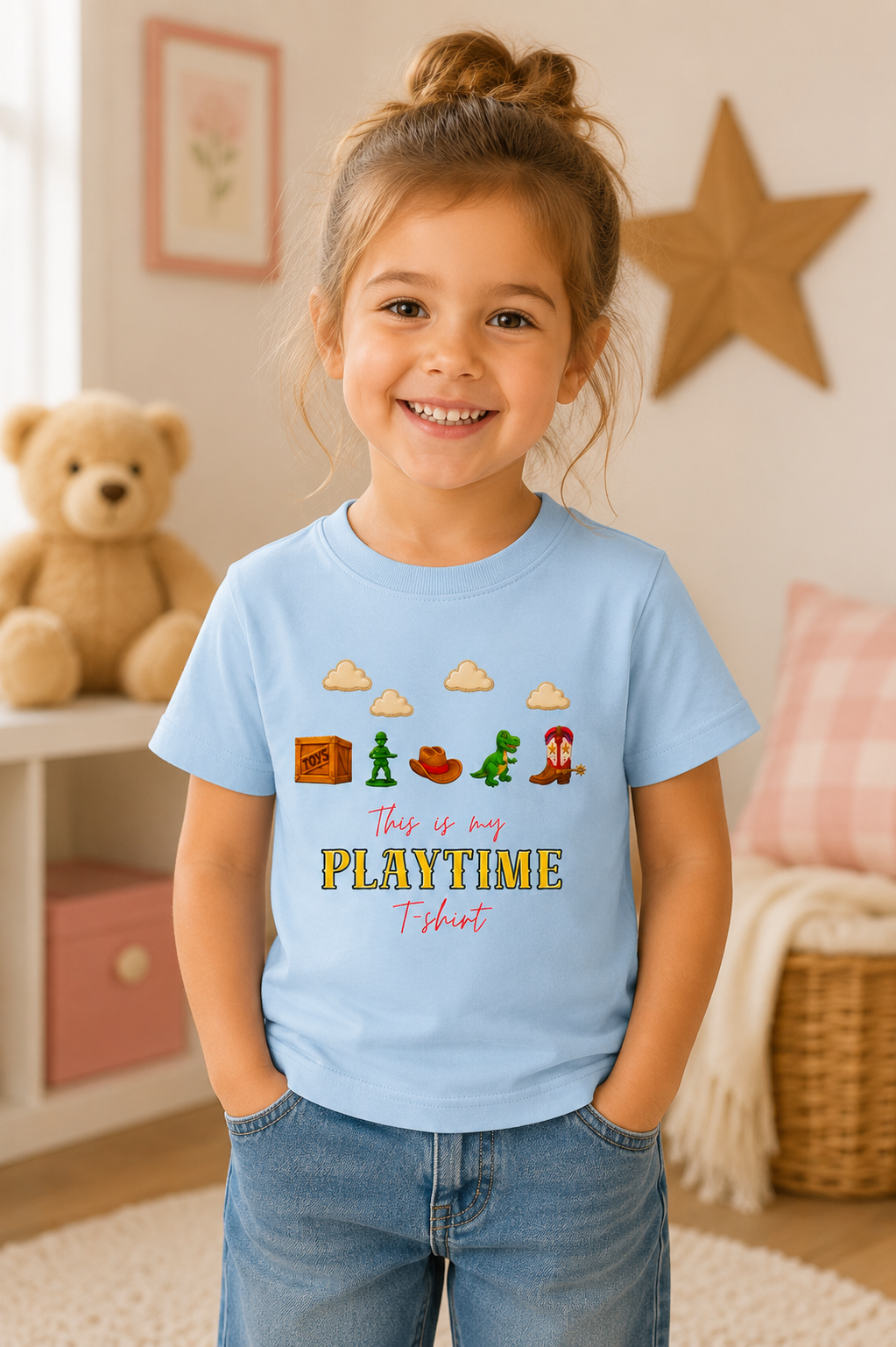 This Is My Playtime T-Shirt – Baby Blue Kids Tee