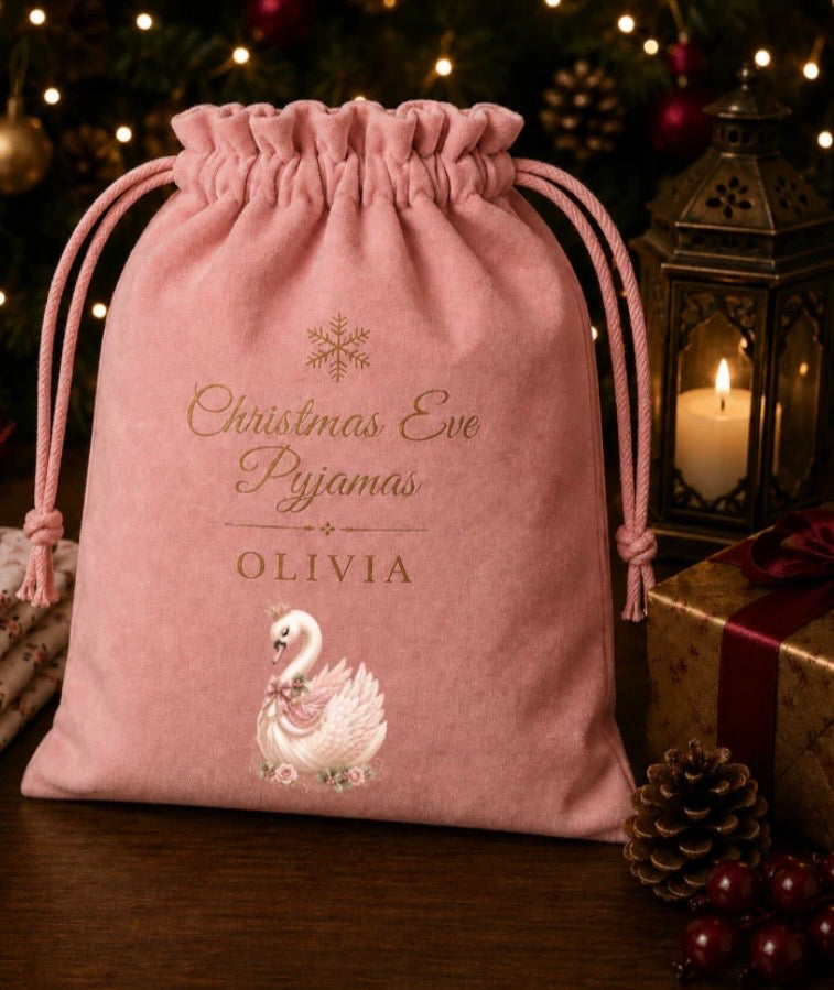 Boutique Christmas Pyjama Bag Pink