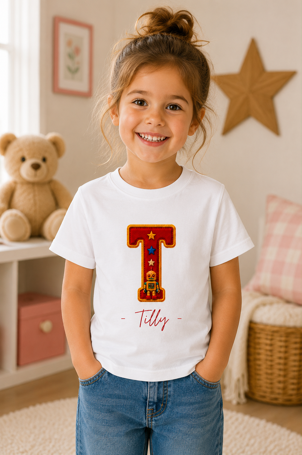 Personalised Playroom Initial T-Shirt
