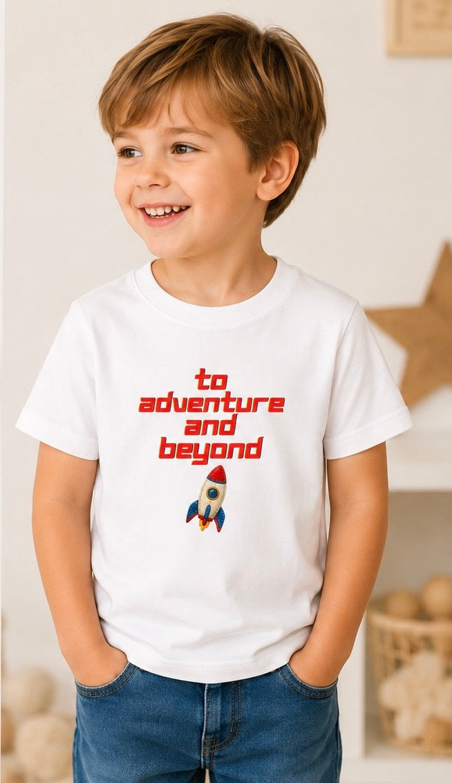 To Adventure And Beyond Rocket T-Shirt