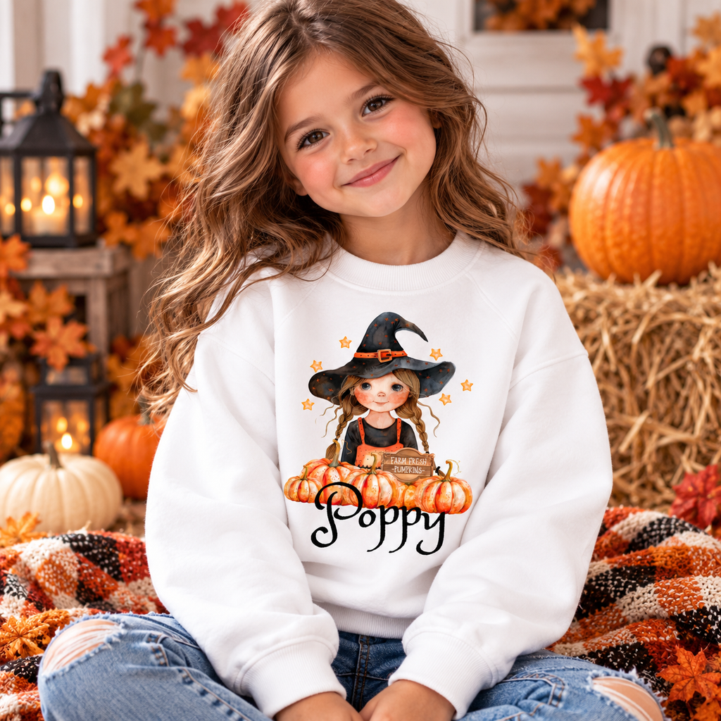 Pumpkin Patch Witch Personalised Sweater