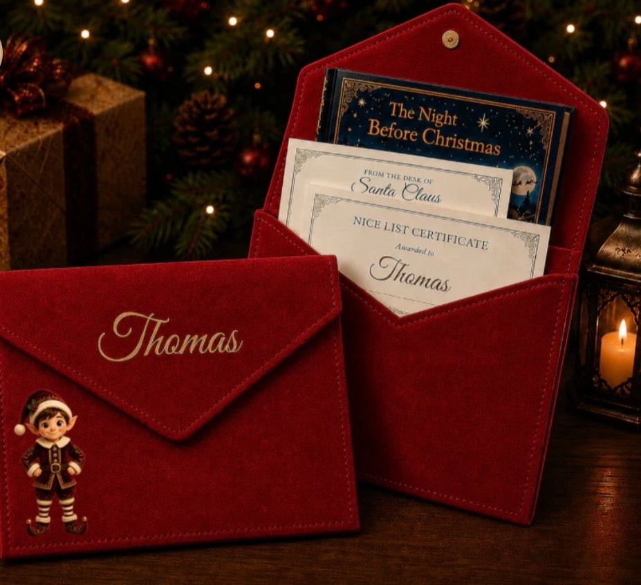 Boutique Christmas Letter/Certifcate Envelope Red