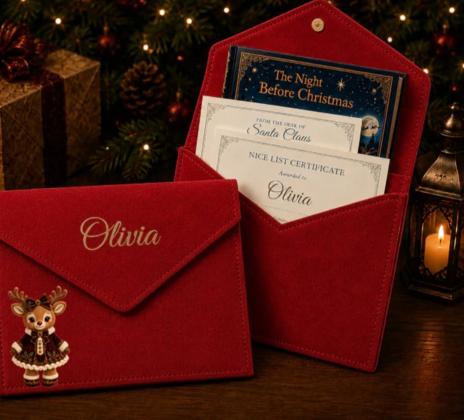 Boutique Christmas Letter/Certifcate Envelope Red