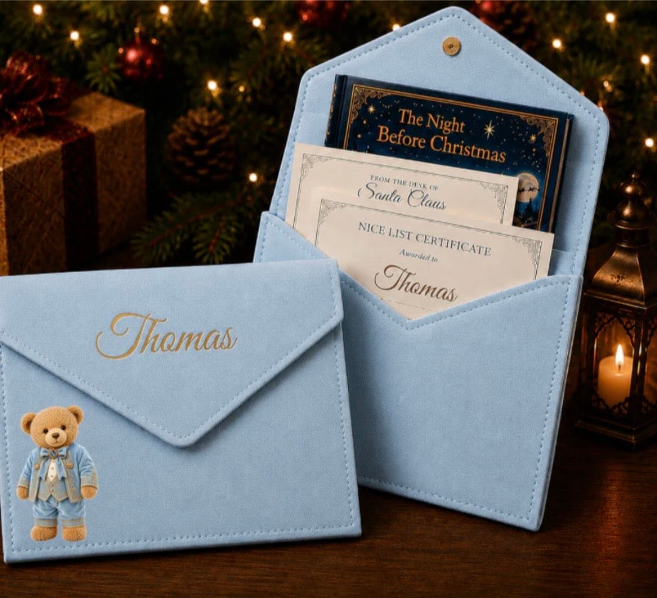 Boutique Christmas Certificate/Letter Envelope Blue