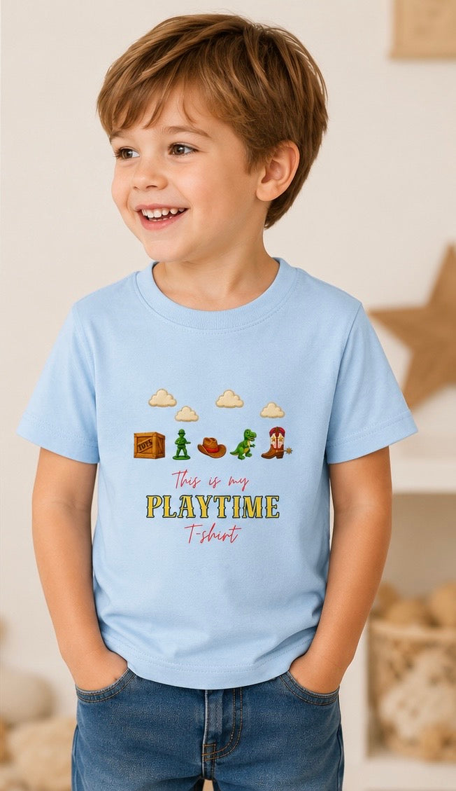 This Is My Playtime T-Shirt – Baby Blue Kids Tee