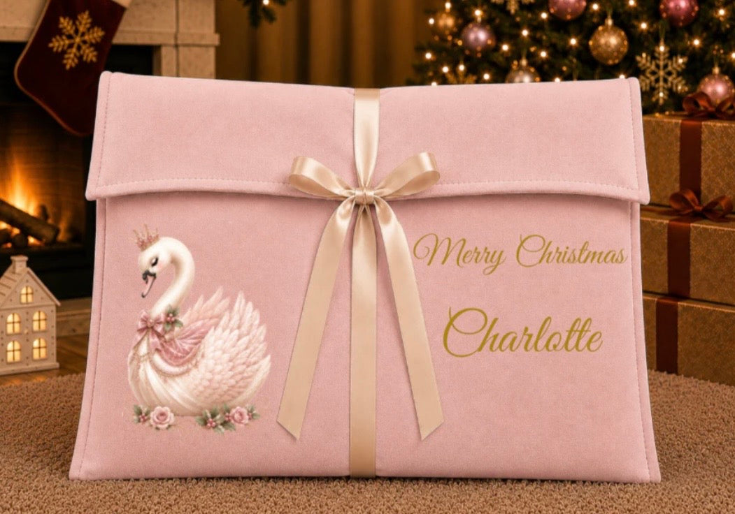 Boutique Christmas Deep Envelope Bag Pink