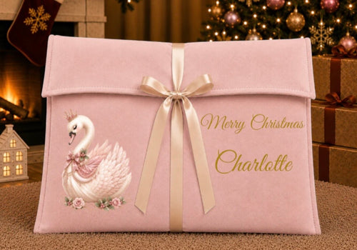 Boutique Christmas Deep Envelope Bag Pink
