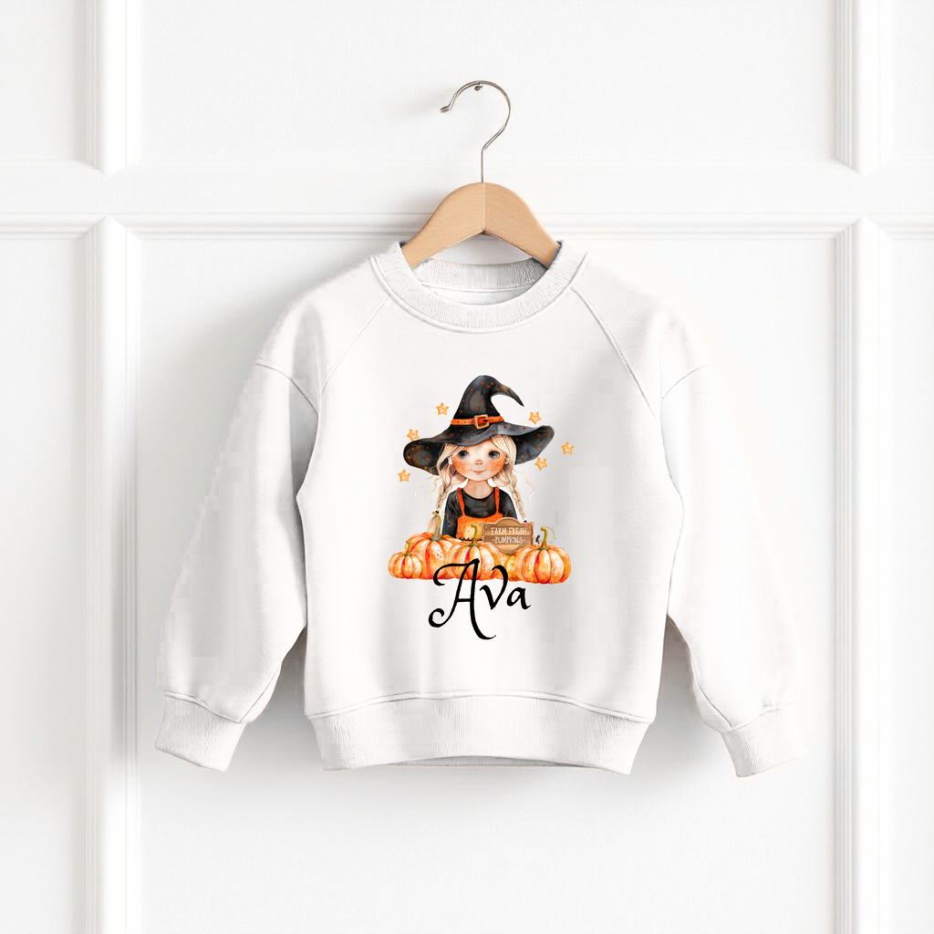 Pumpkin Patch Witch Personalised Sweater