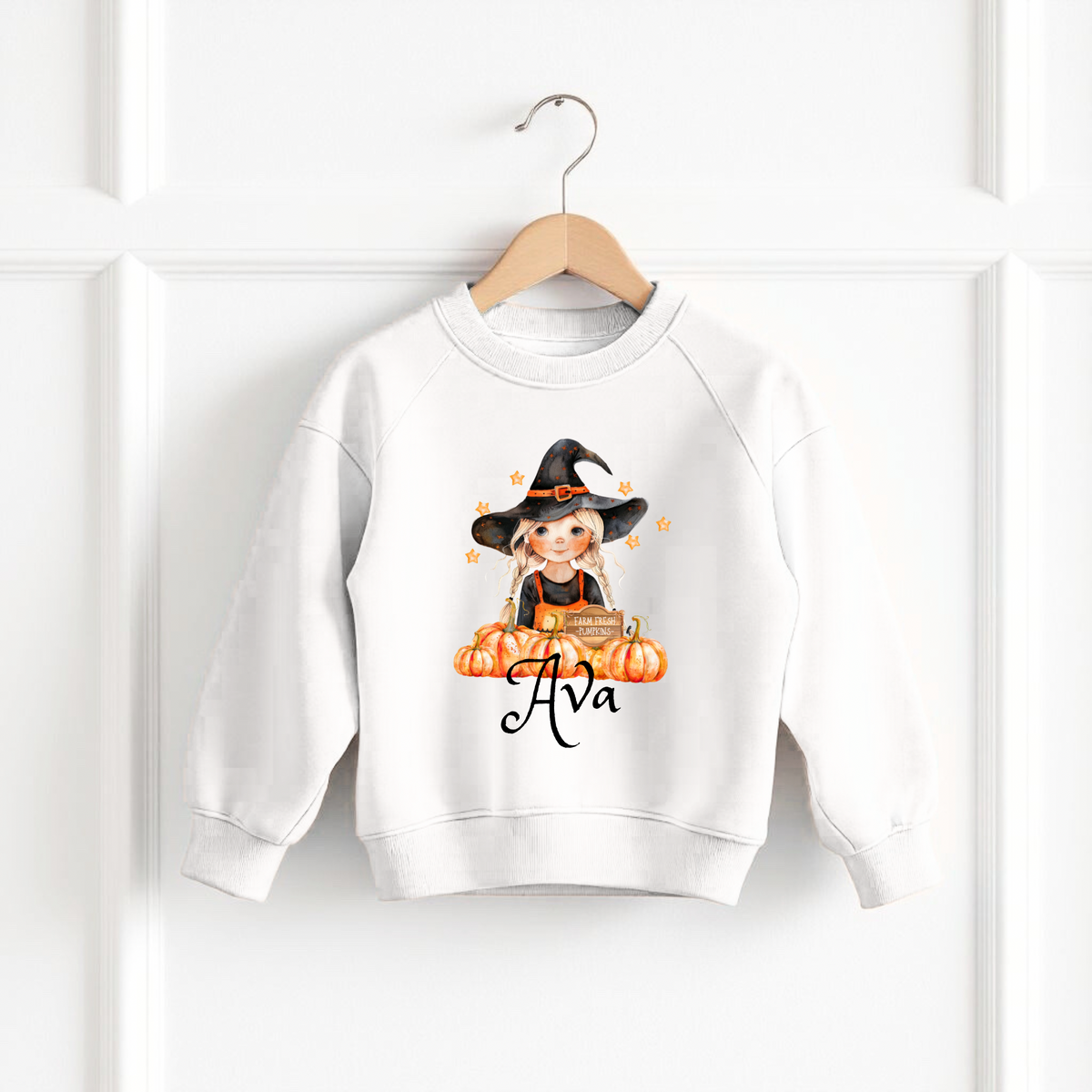Pumpkin Patch Witch Personalised Sweater