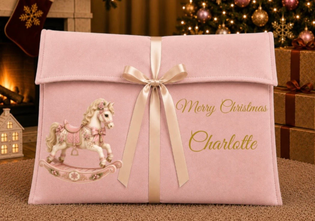 Boutique Christmas Deep Envelope Bag Pink