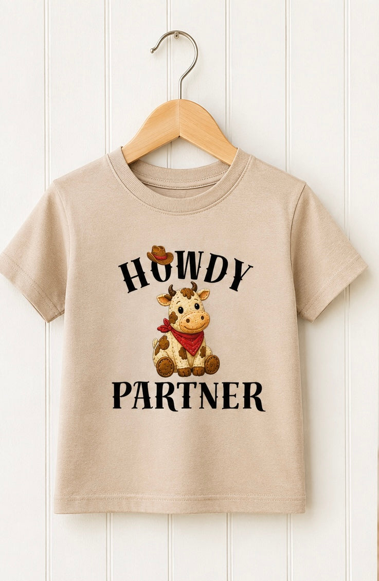 Howdy Partner Cow T-Shirt