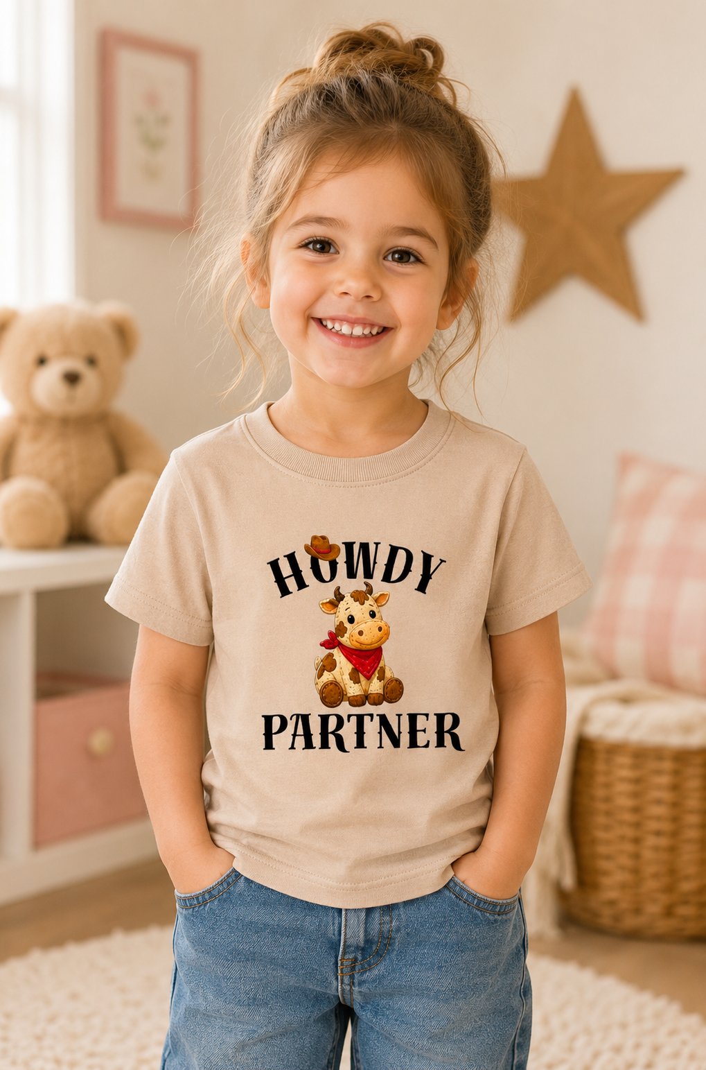 Howdy Partner Cow T-Shirt