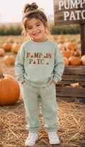 Vintage Pumpkin Patch Waffle Knit Lounge Set