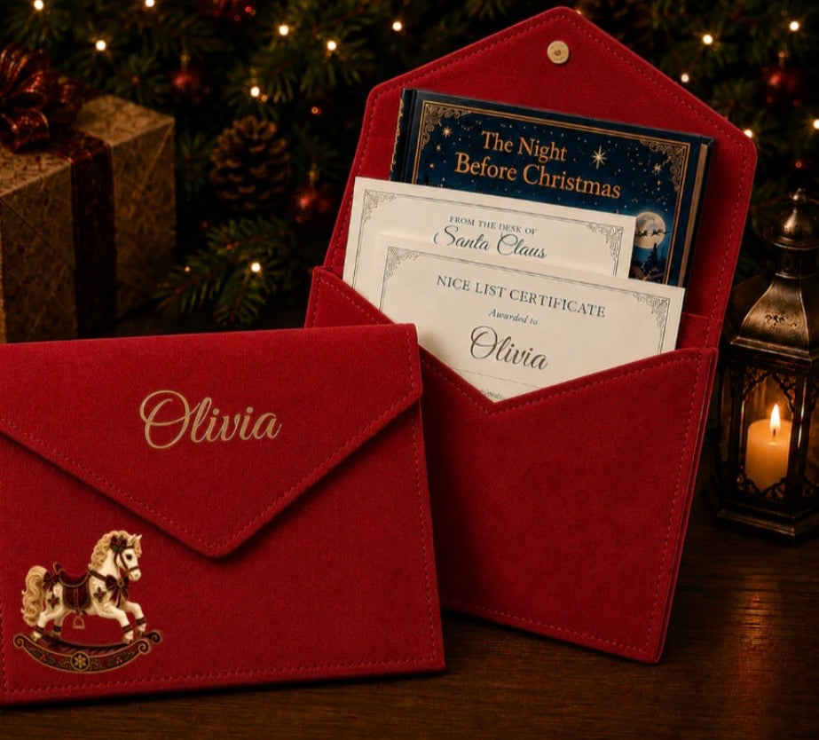 Boutique Christmas Letter/Certifcate Envelope Red