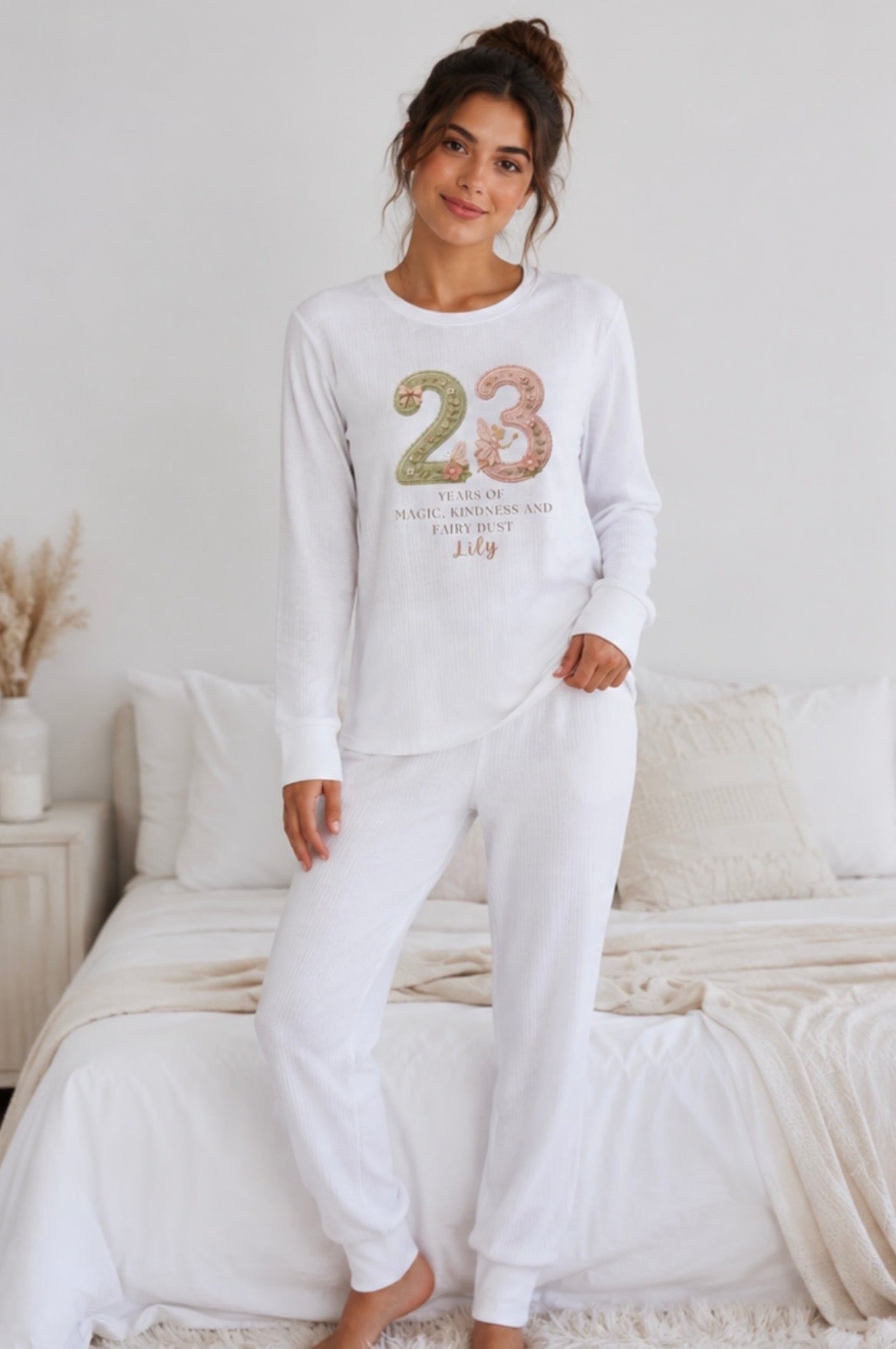 Garden Fairy Personalised Adult Pyjamas 23 Years of Magic, Kindness & Fairy Dust