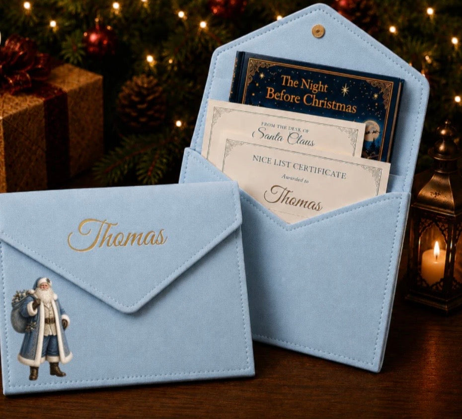 Boutique Christmas Certificate/Letter Envelope Blue
