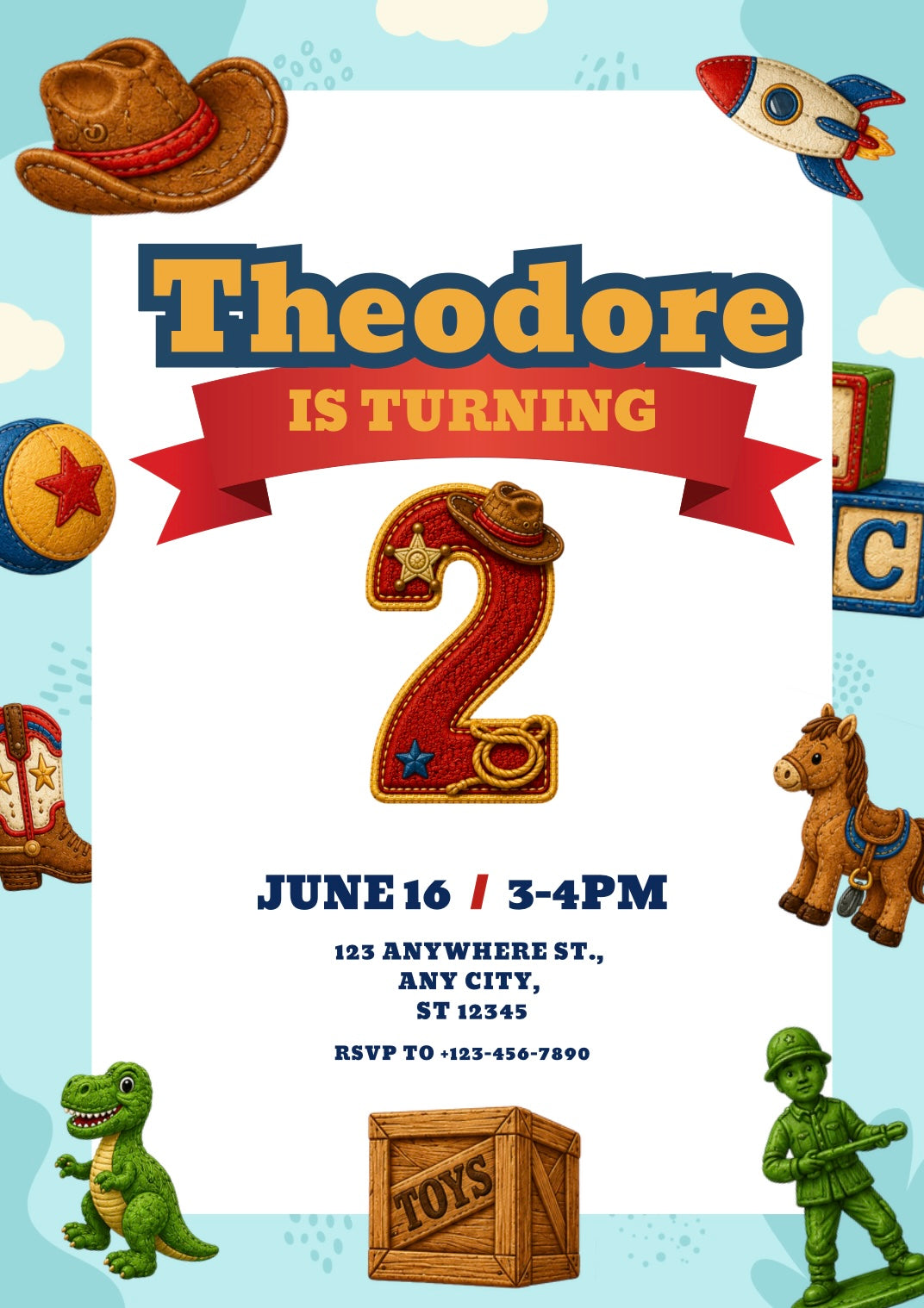 Playroom Party Invitations (A5)