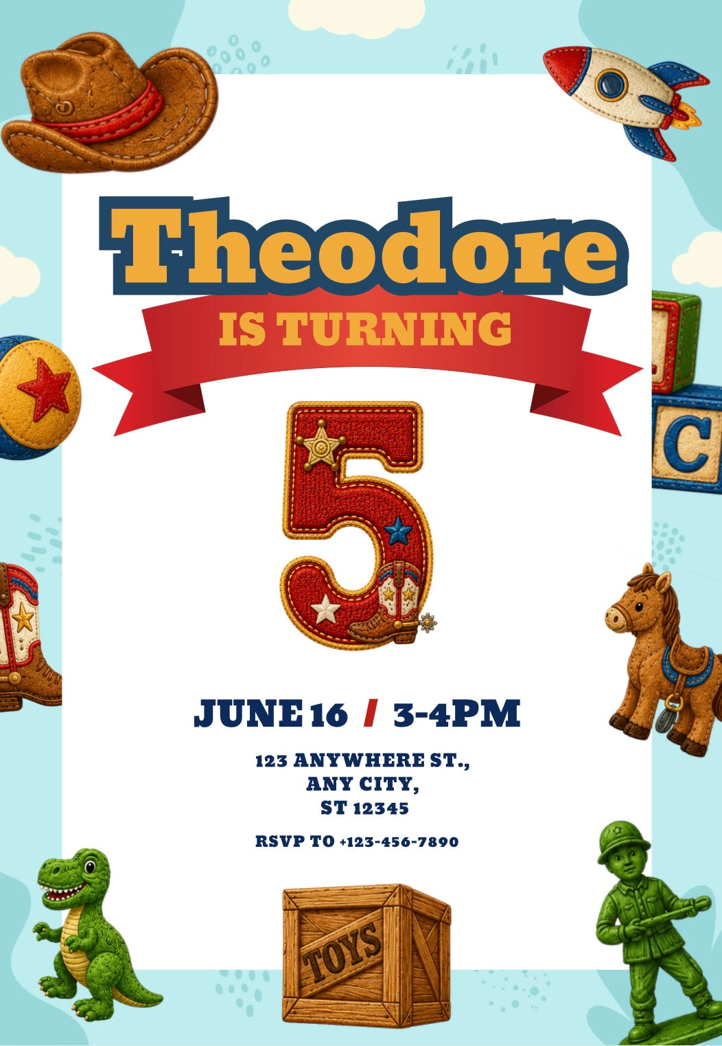 Playroom Party Invitations (A5)