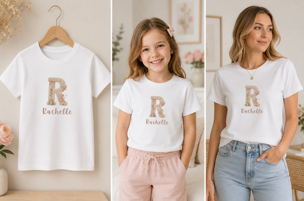 Personalised Garden Fairy Initial T-Shirt