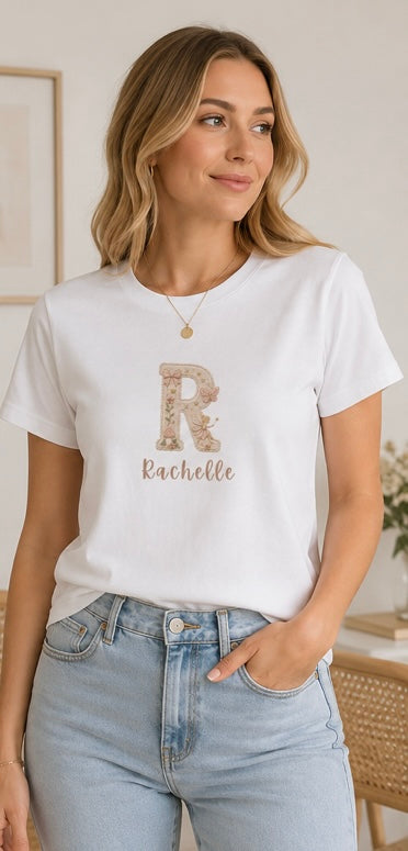 Personalised Garden Fairy Initial T-Shirt