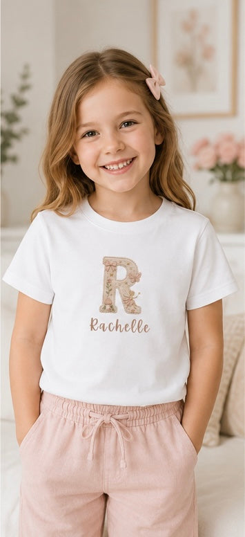 Personalised Garden Fairy Initial T-Shirt