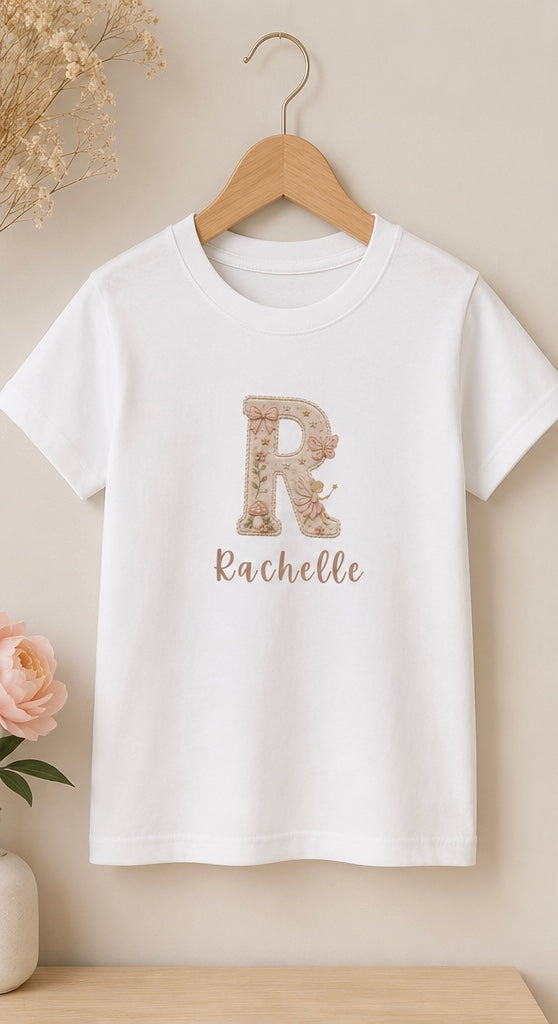 Personalised Garden Fairy Initial T-Shirt