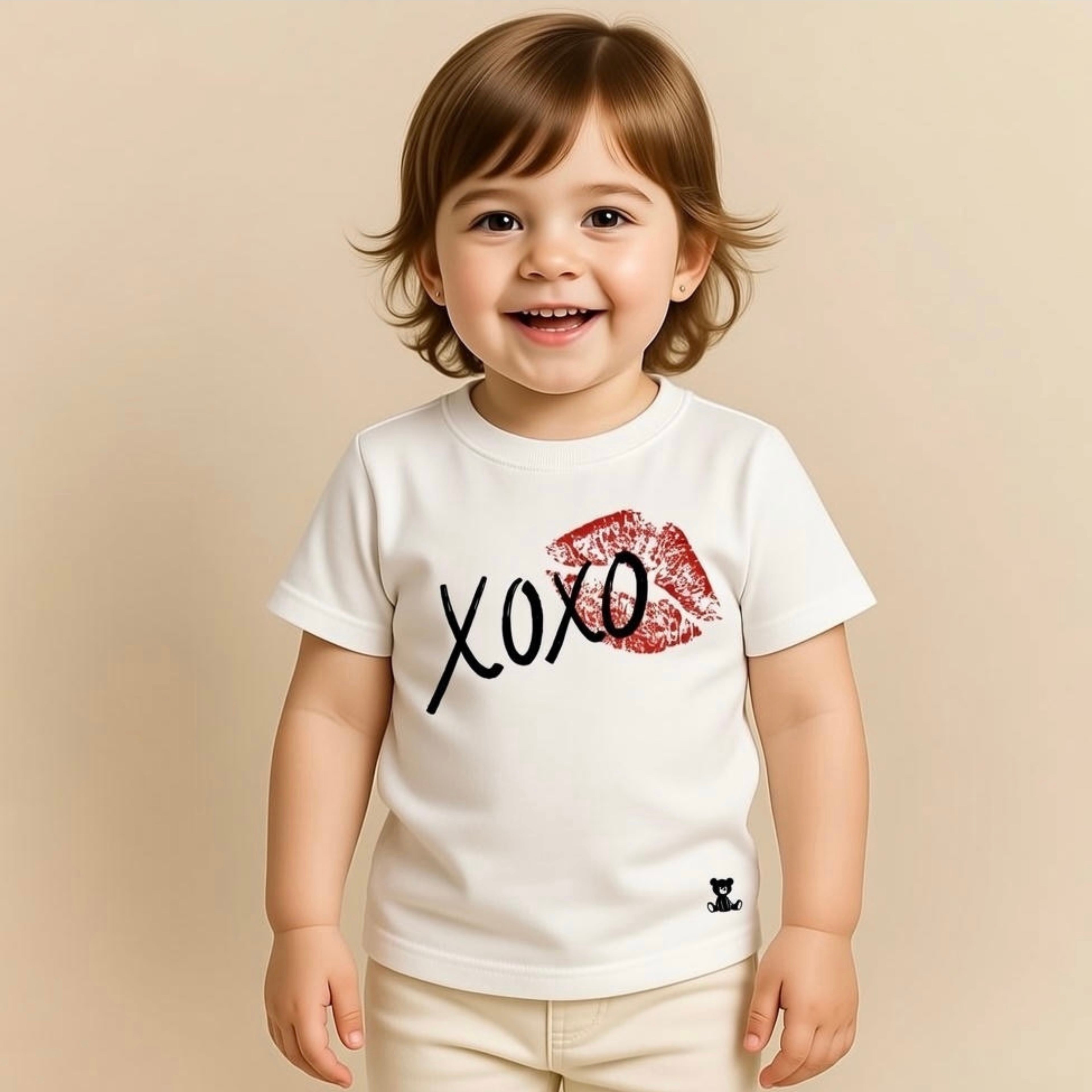 XOXO kiss print T-Shirt