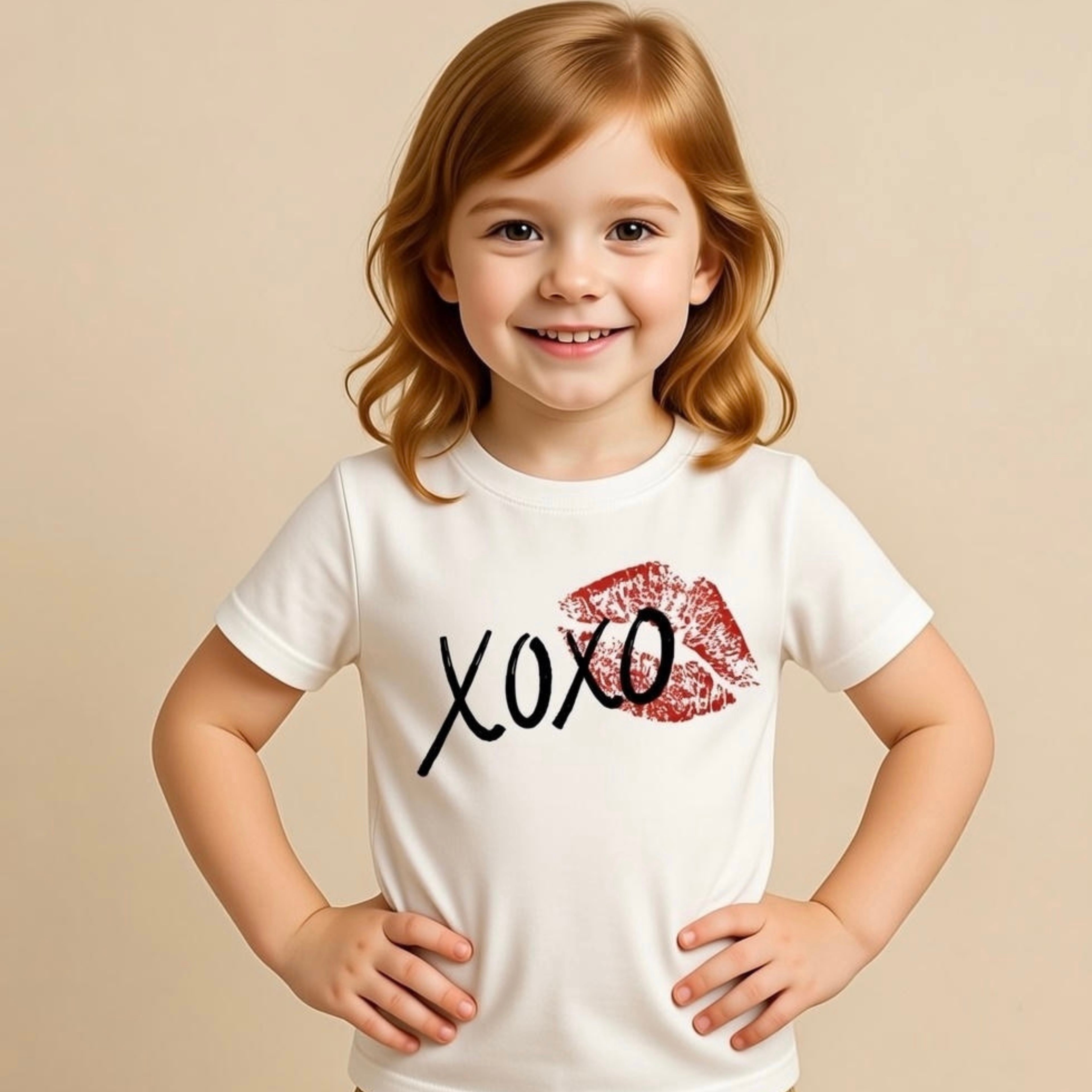 XOXO kiss print T-Shirt