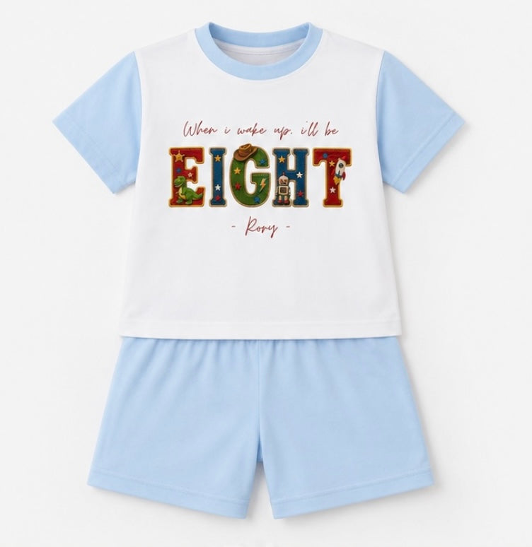 Personalised “When I Wake Up I’ll Be…” Playroom T-Shirt & Shorts Set