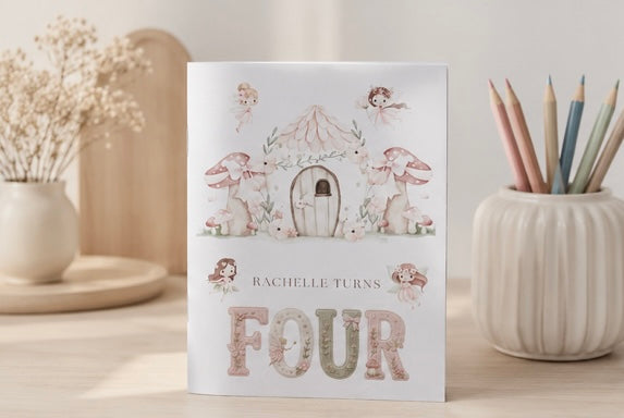 Personalised Garden Fairy Colouring Books - Party Favours