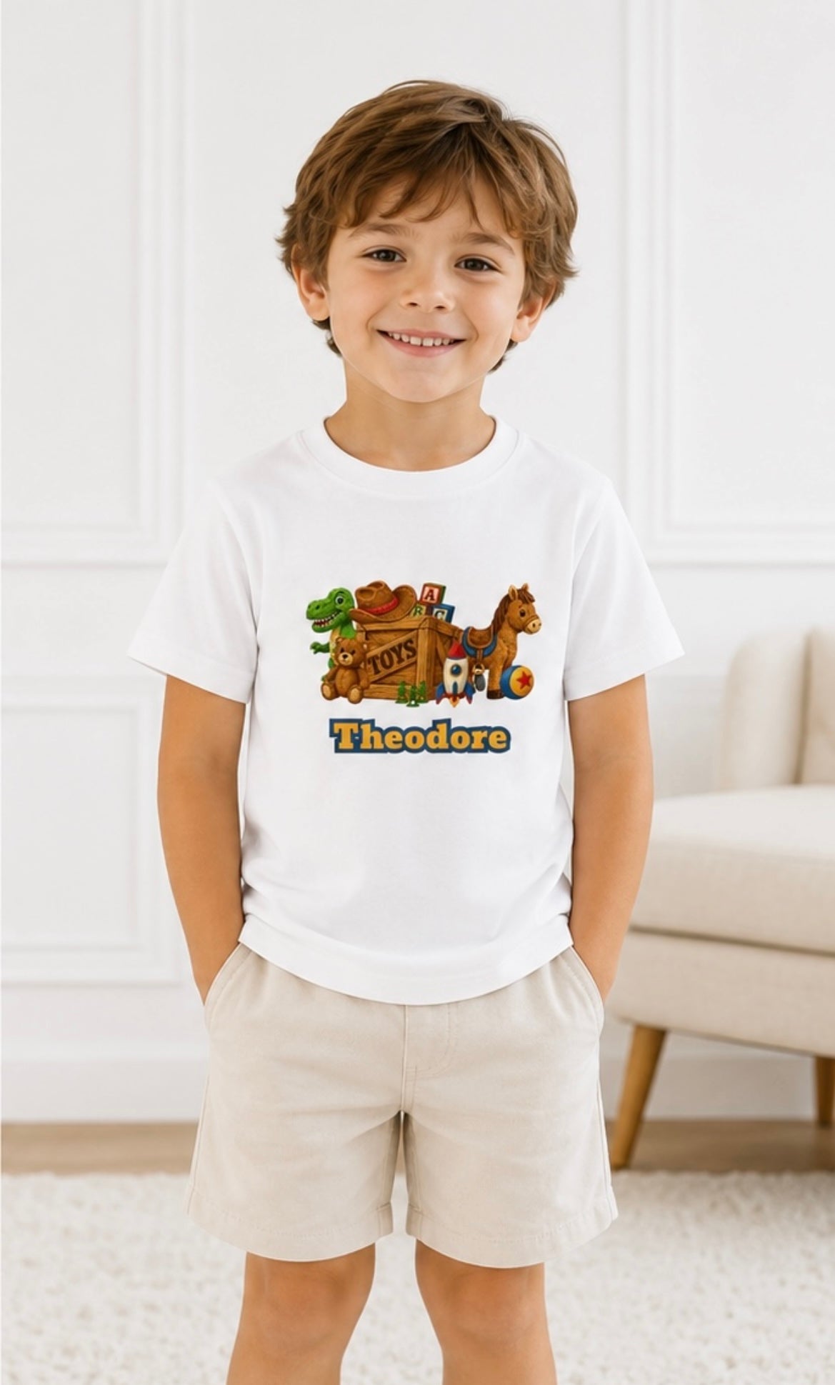 Personalised Playroom Toy Box T-Shirt