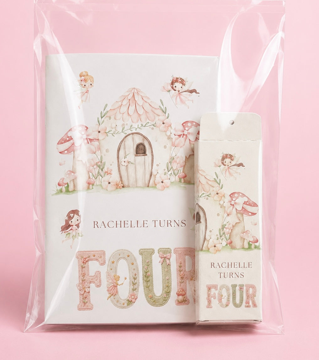Personalised Garden Fairy Colouring Book And Crayons Party Pack