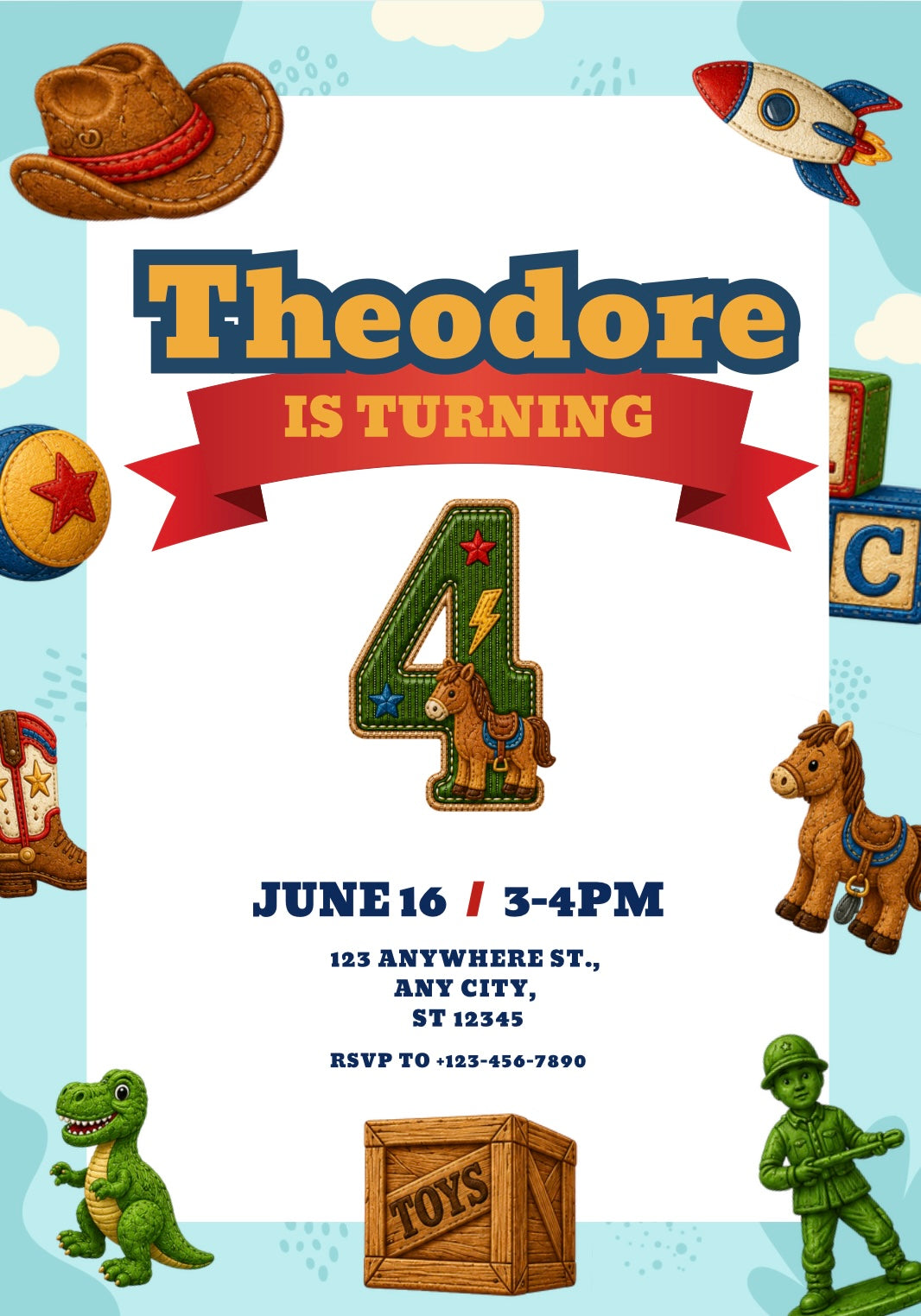 Playroom Party Invitations (A5)