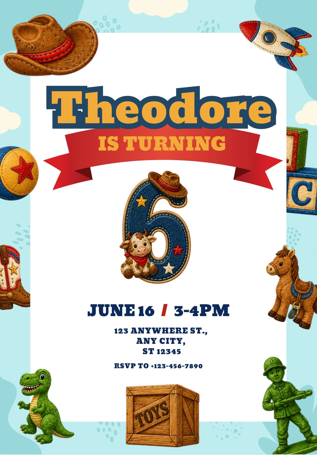 Playroom Party Invitations (A5)