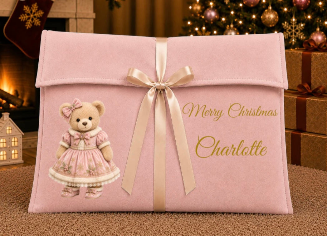 Boutique Christmas Deep Envelope Bag Pink