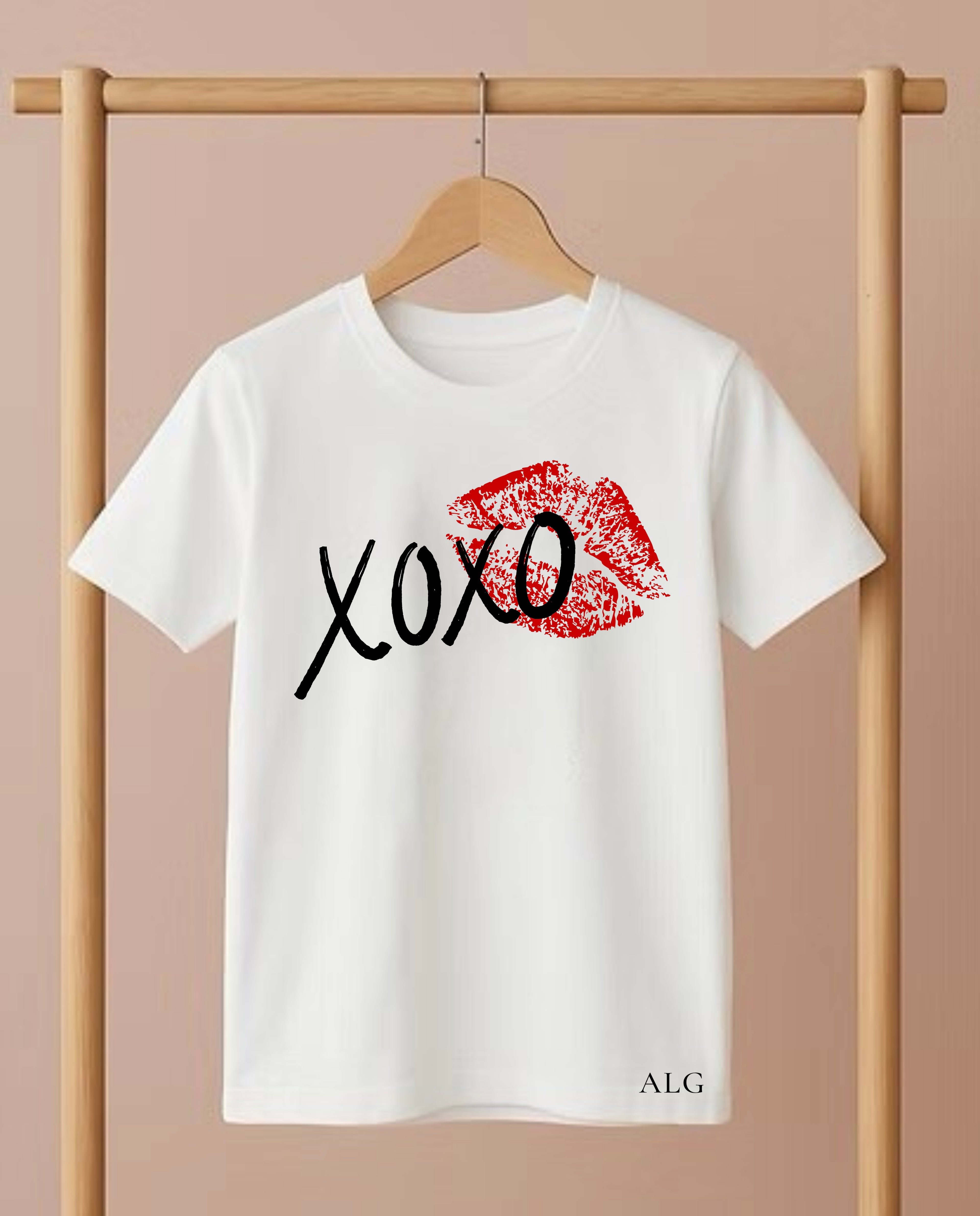 XOXO kiss print T-Shirt